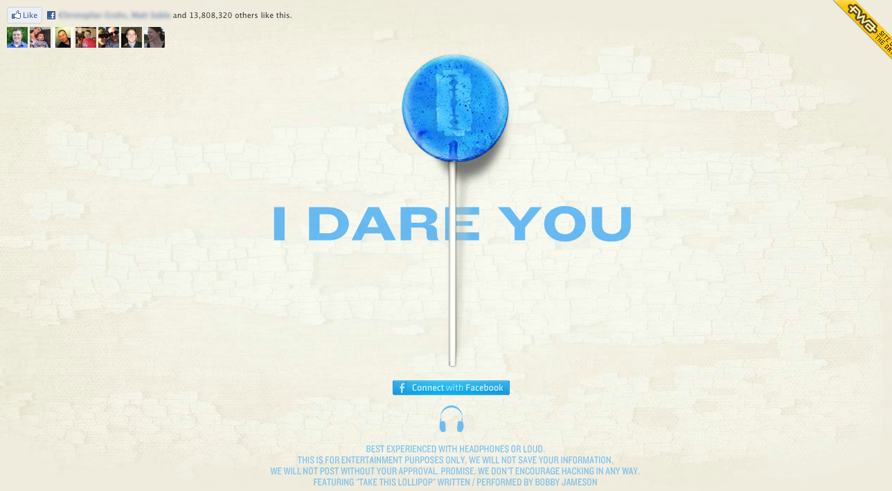 Take This Lollipop Interactive Design Archive